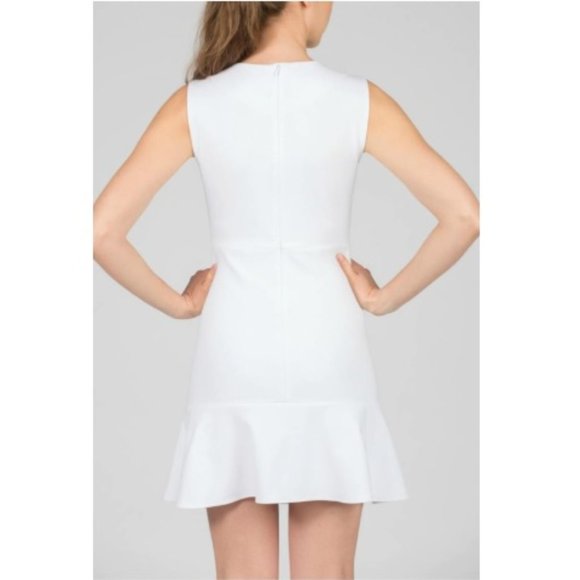 NWT ELLE LAURI White Caroline Flare Mini Dress | Size S - Picture 2 of 6